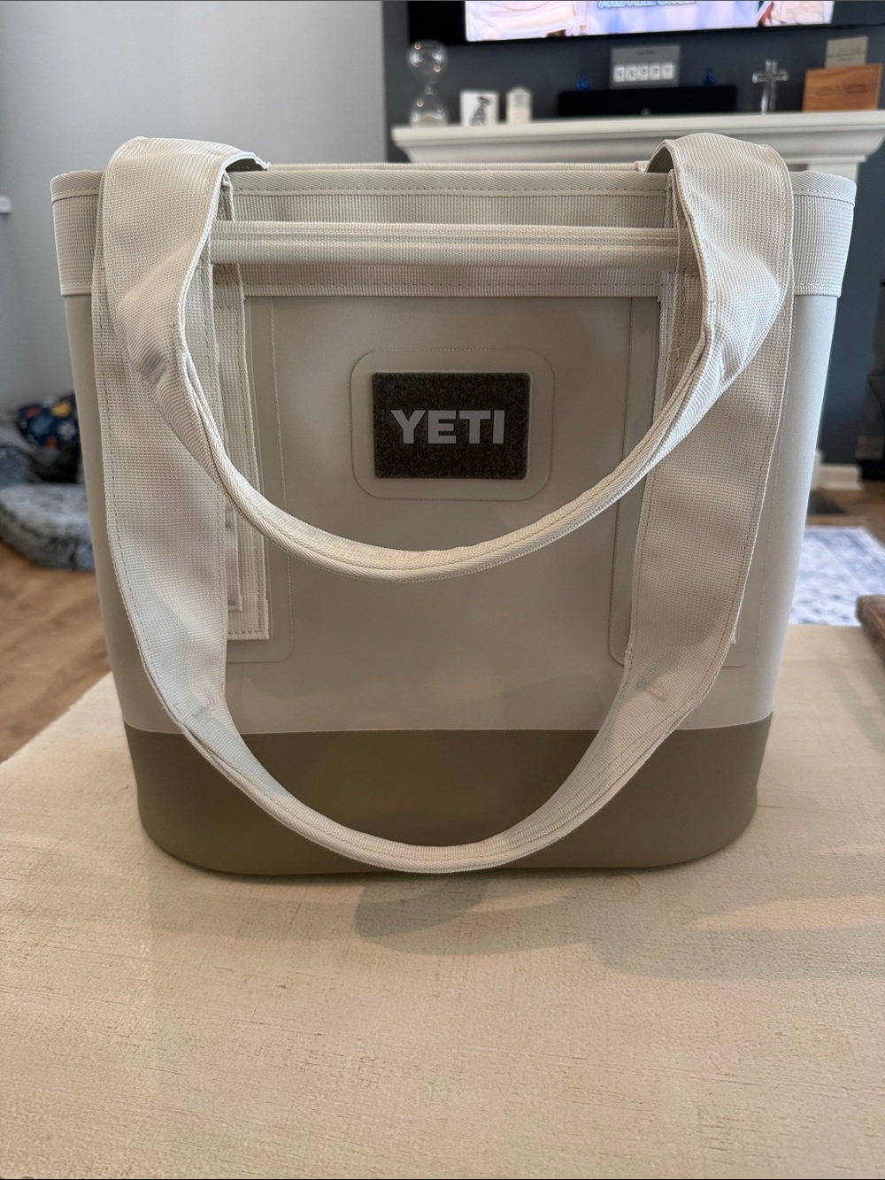Yeti Cooler Tote in White and Tan - Picture 1 of 6